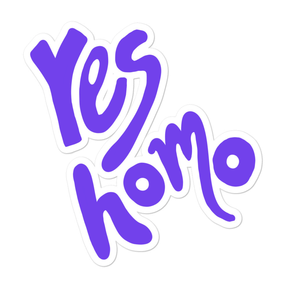 Yes Homo Die Cut Sticker – passionfruit