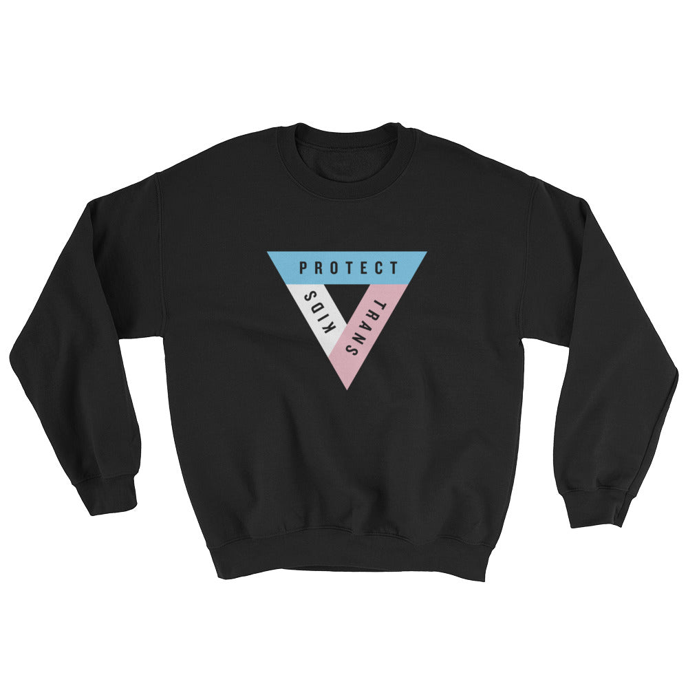 Protect Trans Kids Triangle Sweatshirt - Black - sweatshirt - shoppassionfruit