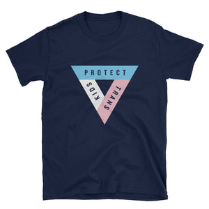 Protect Trans Kids Triangle Shirt - Navy - shirt - shoppassionfruit