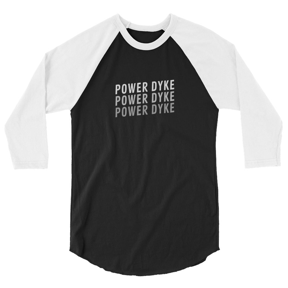Power Dyke Baseball Shirt 3/4 sleeve raglan shirt -  - shoppassionfruit