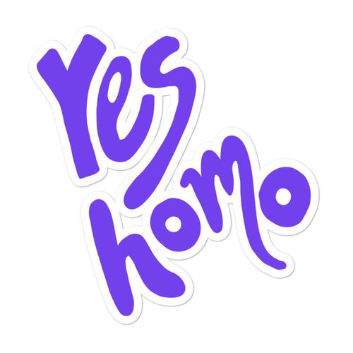Yes Homo Die Cut Sticker