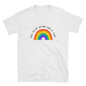 Rainbow Riot T-Shirt - White - shirt - shoppassionfruit