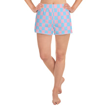Pink and Blue Checkered Short Shorts